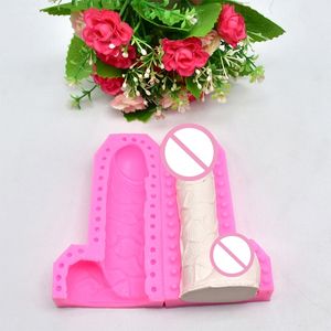 Men Penis Shape Silicone Molds 3D Form For Soap Chocolate Resin Gypsum Candle Cake Decoration Clay Dick Large Sexy Adult Mould T200523