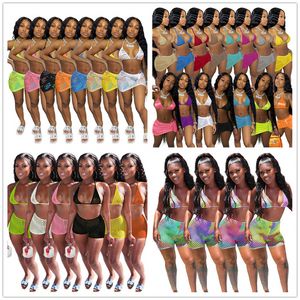 Mix 4 Typen Bikini -Sets Mode sexy hängende Nacken Badebekleidung 3 Stück Set Badeanzug Bu Ggitys Kanäle Burburriness Luis Louies Vittonlies Louisslies Vuttionly PCN5