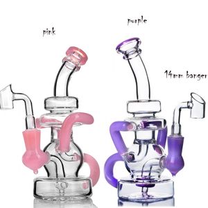 Narghilè Bicchiere di vetro Base Dab Rig Acqua spessa Bong Fumo di tabacco Pipa Heady Rigs Bruciatore a nafta Pipa Feb Egg Bong Percolater Cyclone