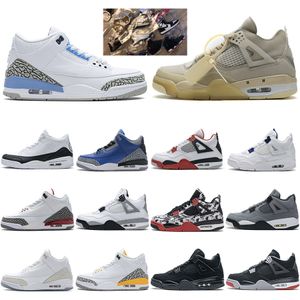Jumpman Sail Black Cat Bred 4 4s scarpe Guava Ice Twist White Cement What The Mens Basketball 3 3s UNC scarpa Obsidian Fearless Women Sneakers
