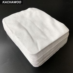 Kachawoo 175mm * 145mm 100ピース灰色のサングラスクリーニングクロススエードマイクロファイバーレンズクリーニングメガネアクセサリーシーアイランド201021