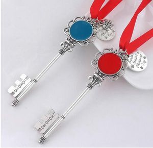 Mágica Papai Noel Keychain Chave Decorações Decorações Decorações Decorações Halloween Red Rope Snowflake Presentes Xmas