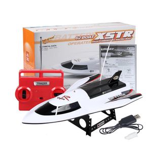 Waterproof 4-Channel Remote Control Ship Speed RC Boat Strong Power Rechargeable High Speed Rowing Model D30