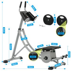 ABD Stok lbs Deluxe AB Rulo Makinesi Katlanır Karın Crunch Coaster Kettlebell Ile Ev Direnç Karın Çekirdek Fitness Ekipmanları Ev Spor Salonu