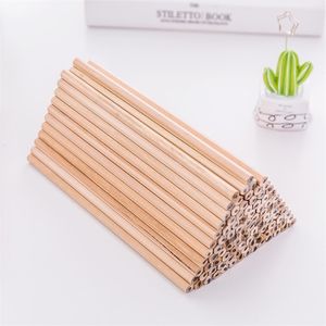 50 Wooden Pencils Environmental Writing Hang Seng Children HB Pencil Elementary School Office Sketch Pen Kindergarten Supplies T 201214