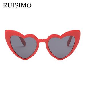 RUISIMO Liebe Herz Sonnenbrille Frauen Katzenauge Vintage Weihnachtsgeschenk Schwarz Rosa Rot Herzform Sonnenbrille für Frauen UV400