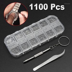 Sunglasses Frames 1100pcs Home Multifunction With Screwdriver Tweezer 5pairs Nose Pads Stainless Steel Screws Tiny Eye Glasses Repair Kit As