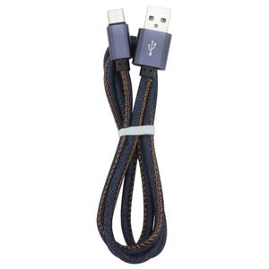 1m 3ft Denim Type C Cables V8 Micro USB Data Line Fast Charger Cord Wire For Huawei Xiaomi Cellphones