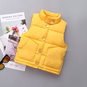 Outono inverno crianças colete casual bebê meninas colete jaqueta crianças outerwear infantil toddler para baixo colete bebê meninos aquecidos casaco roupas lj200828