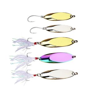 1st Metal Spinner Spoon Lures Trout Fishing Lure Hard Bait Sequin Paillette Artificial Baits Spinnerbait Fish Tools