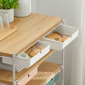 Caixas de armazenamento cosméticas multifuncionais Caixas de armazenamento de gaveta escondida Casa Desktop Decoração Deskabete Pasta Cocker