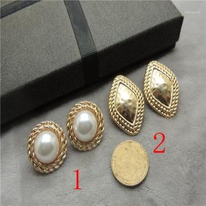 Stud Timeless Wonder Glam Faux Pearl oświadczenie kolczyki dziewczyna impreza wspaniała GEO Prezent Weselna suknia ślubna