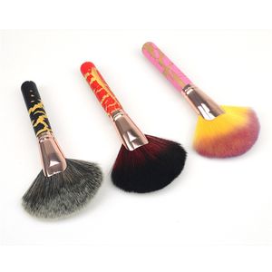 1 Pcs Professional Fan Makeup Brush Blending Highlighter Contour Face Loose Powder Brush Cosmetic Beauty Tools