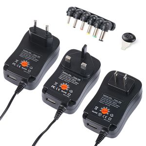3-12V 30W 2.1A AC/DC Power Supply Adapter Universal Charger with 6 Plugs Adjustable Voltage Regulated Powers Adapter new