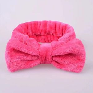 Solid Color Bowknot Elastic Headbands Women Girls Makeup Wash Hairbands Bath Hair Accessories Headwear