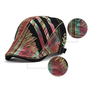 Berretto piatto da uomo in cotone scozzese alla moda Jeff Cap Vintage Old Work Casquette a tesa corta Primavera Autunno Classico stile casual Cappello invernale