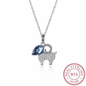 Wholesale jewelry beautiful sterling resale online - Lekani Beautiful Women Swarovski Crystal Necklaces Sterling Silver Sheep Lamb Pendant Jewelry Gift