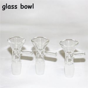 Barra Funil 14mm 18mm tigelas de vidro para bongs articulação masculina 3 tipos tubulações de tubos de fumo tubos de água tubos de água