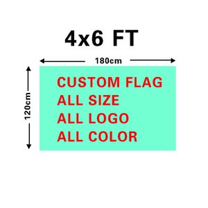 Custom 4x6ft bandeiras bandeiras 120x180cm esportes publicidade promoção Projete seu logotipo de alta qualidade com ilhós de latão