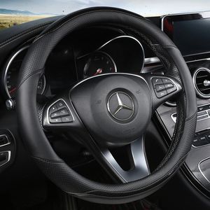 15 Inch Luxury Car Steering Wheel Cover breathable non-slip grip wear-resistant Cars Leather Seat Cushions Auto Accessories3484