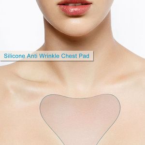シリコンアンチリンクルチェストパッド再利用可能な目に見えない自己粘着胸部パッドは細い線のしわを排除します