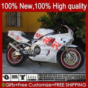 Kropp för Honda CBR893 CBR 900 893 RR 1989 1990 1991 92 93 94HC.107 Vit glansig CBR 893RR 900RR CBR900RR CBR893RR 89 90 91 1992 1993 Fairing