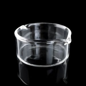 厚いガラスオイルリングアッシュトレイ料理ガラス灰皿料理ダブストロースモークアクセサリー用50mmダバーディッシュ