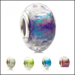 Alloy Loose Beads Jewelry Arrival Brilliant European Fashion Charms Murano Glass Fit Pandora Style Bracelets For Women Diy Accessories Drop