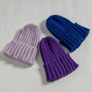 78Candy färg mor hatt för tjejer pojkar höst vinter baby beanie barn mössa elastiska familjen varma stickade förälder barn hattar