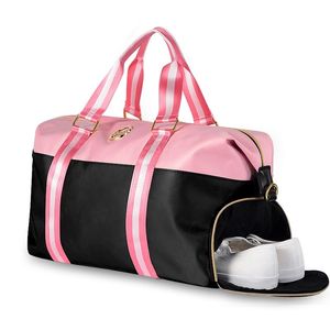 Frauen Sport Gym Taschen Rosa Fitness Yoga Handtasche Oxford Wasserdichte Umhängetasche Multifunktions Reise Training Gepäck Blosa Q0705