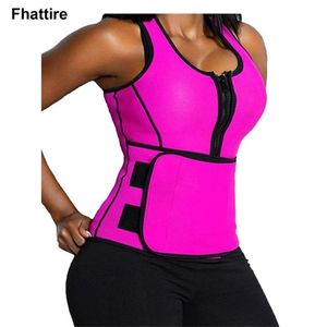 Плюс размер 5XL Zipper Body Shapers Талия Trainer Tummy Trimmer Zipper Неопрен Cincher Фитнес-корсет для похудения Брюшной пояс 201223