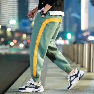 Wiosna jesień czarne zielone patyki mody joggery swobodne spodnie dresowe śledzić męskie spodnie potu 201118