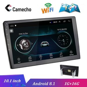 Câmeras traseiras de visualização do carro Camecho 10,1 polegadas Android 8.1 Radio GPS Autoradio MP5 Multimídia DVD Player Bluetooth WiFi Mirror Link Audio