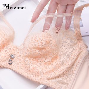 Meizime Lace Lingerie Sexy Bras Para Mulheres Underwear Intimates Underwire Summer Fino Bra Push Up Crop Tops Brawsiere Plus Size 201202