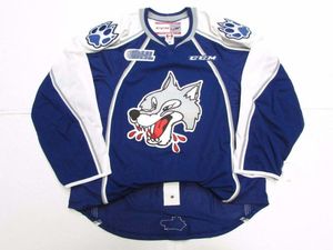 Szyte Niestandardowe Sudbury Wilves OHL CCM Hockey Jersey Dodaj dowolny numer Numer Mens Kids Jersey XS-5XL