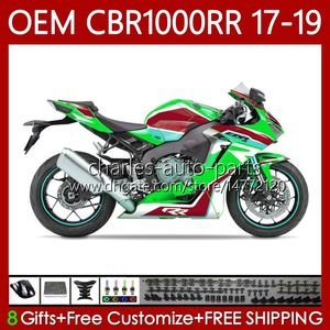 Bodywork + Tanque para Honda OEM CBR1000 CBR 1000 RR CC 2017 2019 2019 Verde Corpo Vermelho 75No.110 CBR1000CC CBR 1000Rr 1000CC 17-19 CBR1000RR 17 18 19 19 Feeding de Molde de Injeção