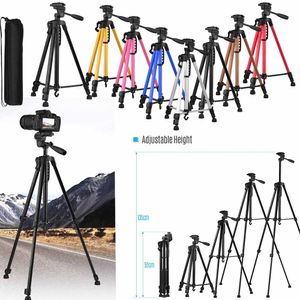 135 cm Ayarlanabilir Fotoğraf Tripod Standı Selfie Stick Tripods Canon Sony Nikon DSLR Kamera Için Alüminyum Alaşım Iphone Samsung Xiaomi Huawei Smartphone