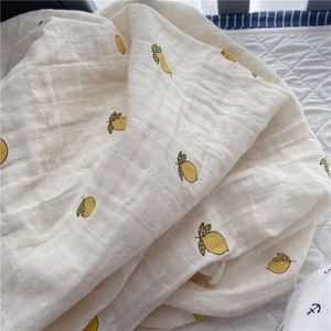 Newborn Baby Blanket Fruit Baby Swaddling Blankets Muslin Baby Swaddle Wrap Soft Organic Kids Toddler Stroller Bedding Blankets LJ201014