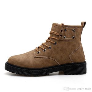 Martin Boots 2018 Осень и зимняя тенденция теплые мужские ботинки пустынные сапоги мода Англия Trend Trend обувь мужская обувь