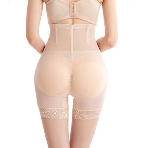 Women High Waist Tummy Control Panties Lace Butt Lifter Body Shaper Boyshort ASS Pad Shorts Hip Enhancer Shapewear Thin LJ201209