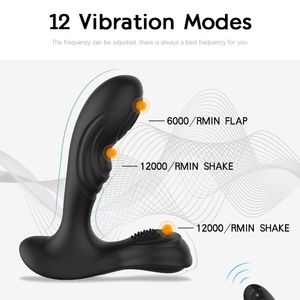 Masaż Pating Prostate Massager Vibrator 3 silniki G-Spot Clit stymulator silikonowy dildo zdalne sterowanie samic masturbator dla dorosłych zabawki seksu