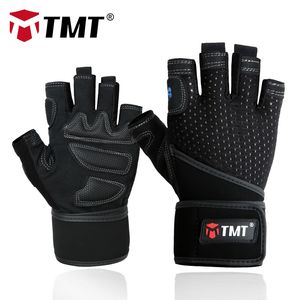 TMT Sport Fitness Gym Gloves Men Women Weight Lifting Body Building Powerlifting Barbell Dumbbell Training Exercise Crossfit Q0107