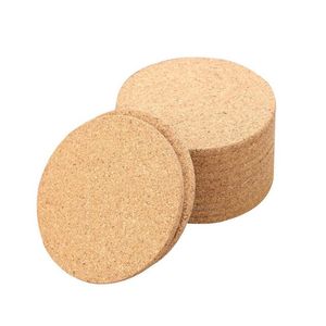 Plain Cork Coasters Round Square Drink Vin Kaffekanna Kopp Mat Party Hem Bar Table Anti Scald Cushion Hot Sale