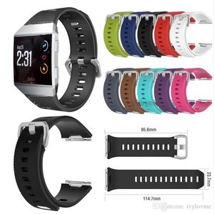 Banda diagonal mais nova para fitbit esportes iônicos tpu silicone substituição pulseira de pulso para fitbit watchband wristbands