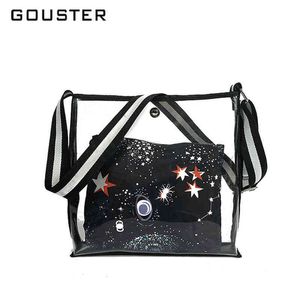 Einkaufstaschen Mode Handtasche Hohe Qualität Transparent Frauen Schulter Messenger Günstige Luxus Weibliche Strand Gelee PVC Klar 220303