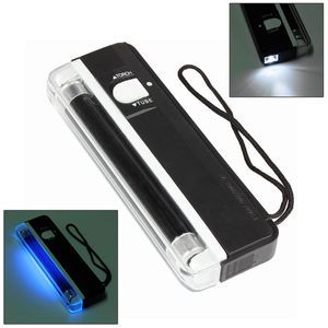 10 sztuk świateł UV Lampa dezynfekcyjna 2 w 1 UV Light Handheld Torch Portable Fake Money ID Detector Lampy Lampy Narzędzia