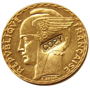 França 100 Francos 1929 - 1936 6 pcs Data para Escolhido Artesanato Banhado a Ouro Cópia Decore Coin Ornamentos Replica Moedas Decoração de Casa Acessórios