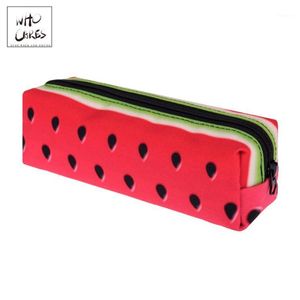 Kosmetiska väskor fall vattenmelon 3d tryckpåse kvinnor mode makeup arrangör påse nödvändigt trupp de maquillage penna case1