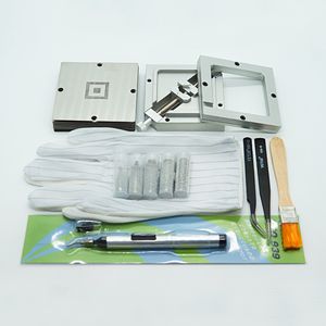 Wholesale vacuum solder resale online - 90MM BGA Reballing Station SMD Reball Kit stencils for game console K Solder ball ESD gloves tweezer vacuum pen