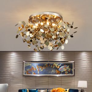 moderno lampadario a soffitto per camera da letto lampadari in acciaio inossidabile oro decorazione domestica lampadari a led illuminazione lampada domestica 110-240V